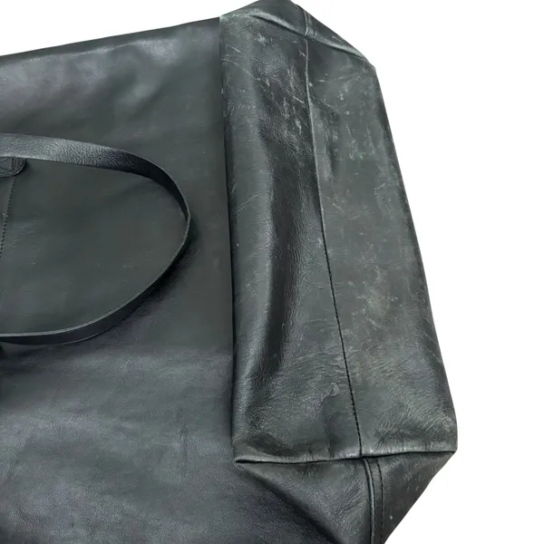 Madewell Classic The Transport Tote Black Leather Open Top Minimalist - Image 7
