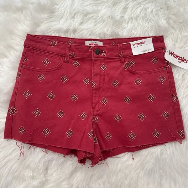 Wrangler Women's Mid Rise Vintage Denim Shorts Diamond Bay Size 10/30 - Image 2