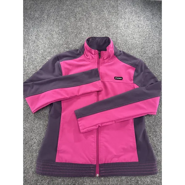 New Balance Womens S Pink Purple Softshell Full Zip Athletic Jacket WALJ6101 - Image 2