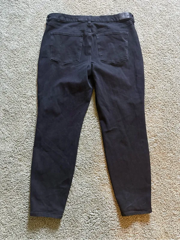 American Eagle Curvy High Rise Jegging Black Dream Stretch Womens Size 18 Long - Image 9