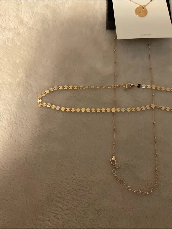 Gold Layered Necklace Trio - Delicate Disc and Chain Set - Image 3