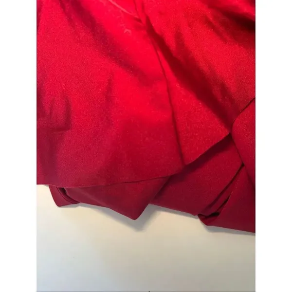 Portia and Scarlett Prom Gown Maxi Dress Women Size 4 Red Slit Lace Up Back - Image 15