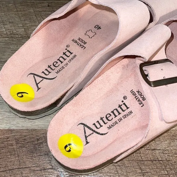 Autenti Womens Leather Sock Double Buckle Strappy Sandals Light Pink Size 6‎ - Image 6