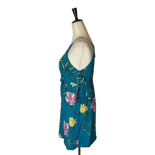 Tart Collections Lena Dress Women XS‎ Blue Floral Print Tie Waist Mini Boho - Image 12