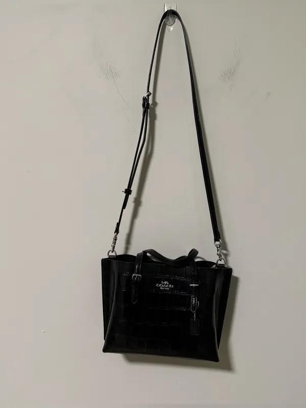 COACH Black Croc Embossed Mollie Tote Bag 25 - Image 9