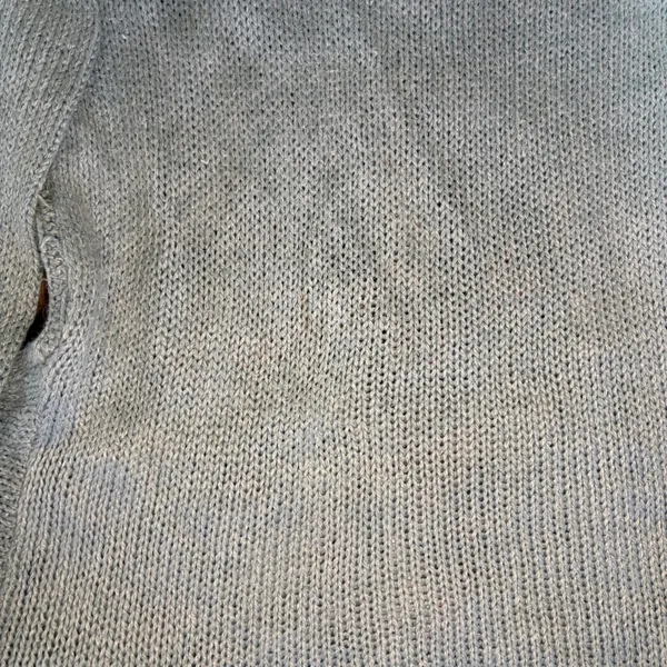VTG 80s Extra Shenanigans Hand Knit Floral Sweater Blue Cottagecore Ramie sz 24‎ - Image 9
