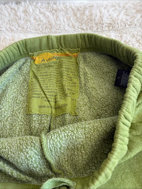 Aviator nation sweats size large bolt olive green - Image 2