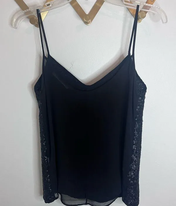 Zara Black Sequin Tank XS - Image 5