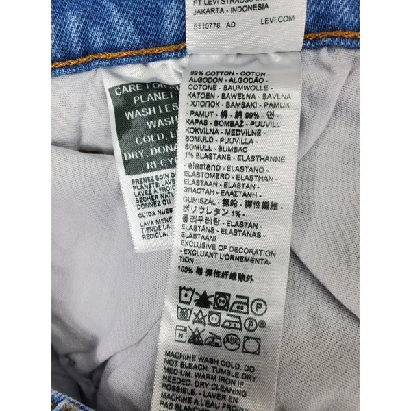 Levis 501 Original Jeans Women 16W Light Wash Blue Straight Leg Button Fly NEW - Image 6