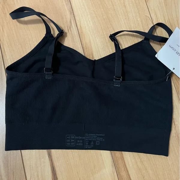 Bra Bar Women's Sz 28-30 A-DDD (Small) Soft Crop All Day Bra Black Stretch NWT - Image 4