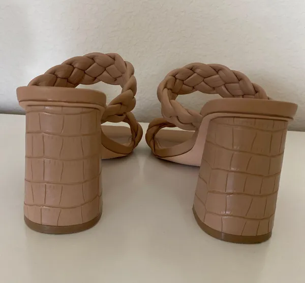 Braided Heels Tan Size 8.5 - Image 2