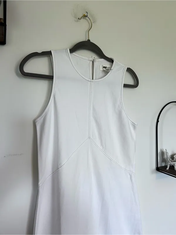 NWT Madewell White Denim Seamed Maxi Dress Size 2‎ - Image 6