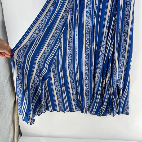 Free People‎ After The Storm Maxi Dress Button Front Paisley 3/4 Sleeve Boho - Image 12