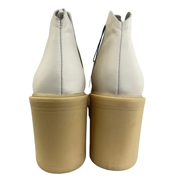 Dolce Vita Women’s Ankle Boots Lug Sole Block Heel‎ Chunky Faux Leather Cream 11 - Image 7