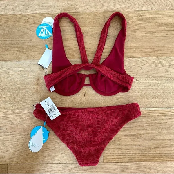 WET - Clara Bikini Top & Camilla Bikini Bottoms in Rust - Image 6