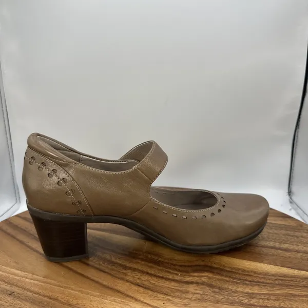 Abeo Penny Mary Jane Heels Shoes‎ Brown Leather Retro Comfort Women's 10N - Image 5