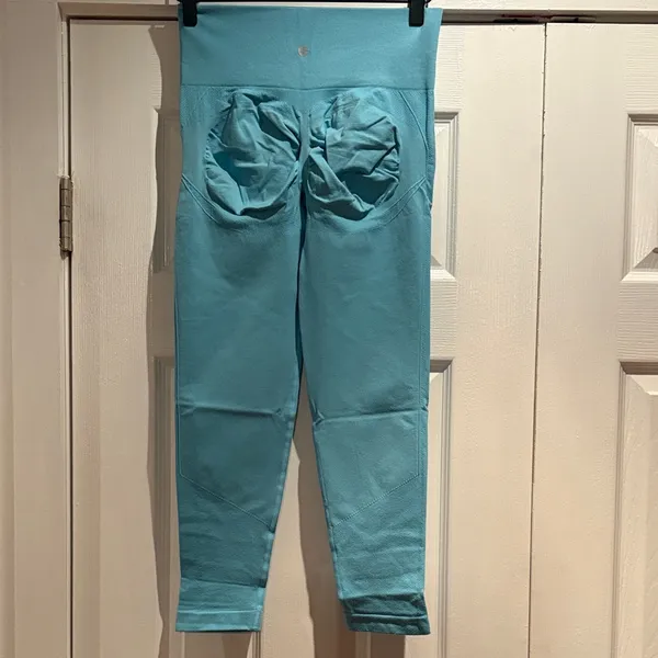 Halara Blue‎ Ribbed Leggings Size Large NWT - Image 2