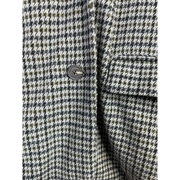 Madewell Houndstooth Plaid Soft Knit Stretch Oversized Blazer Jacket Womens S - Image 5