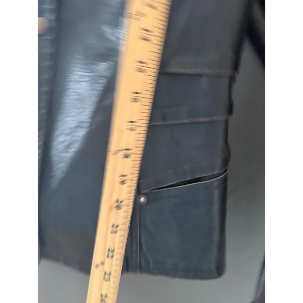 No Boundaries Vintage Y2k‎ Womens Brown Faux Leather Button Front Jacket XL Moto - Image 10