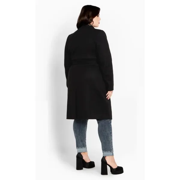 City Chic Sassy Military Coat Size Large Chic Casual Minimalist - Image 2