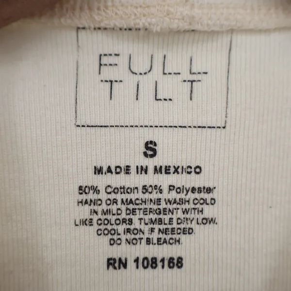 Full Tilt Street Race Legends Graphic Ribbed Crop Tank Top Cream Small - Image 2