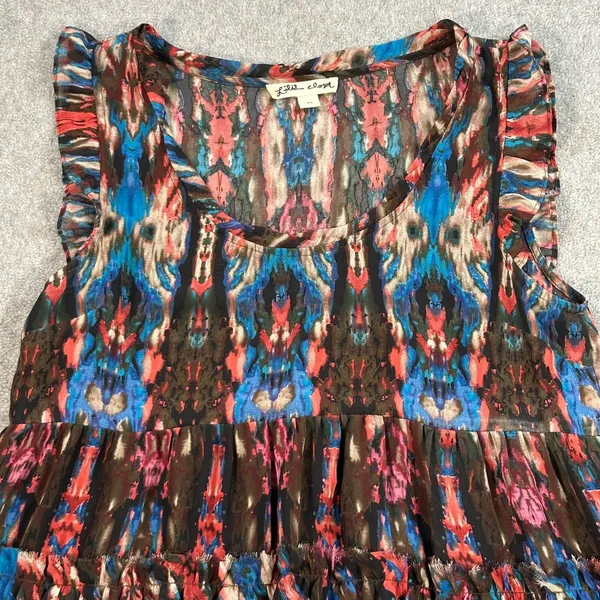 Lilis Closet Anthropologie Sibylline Mini Dress Women's X-Small Sheer Tiered - Image 3