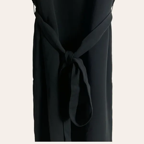 J.Crew Black Short Sleeve Belted Suiting Dress Size 8 - Image 8