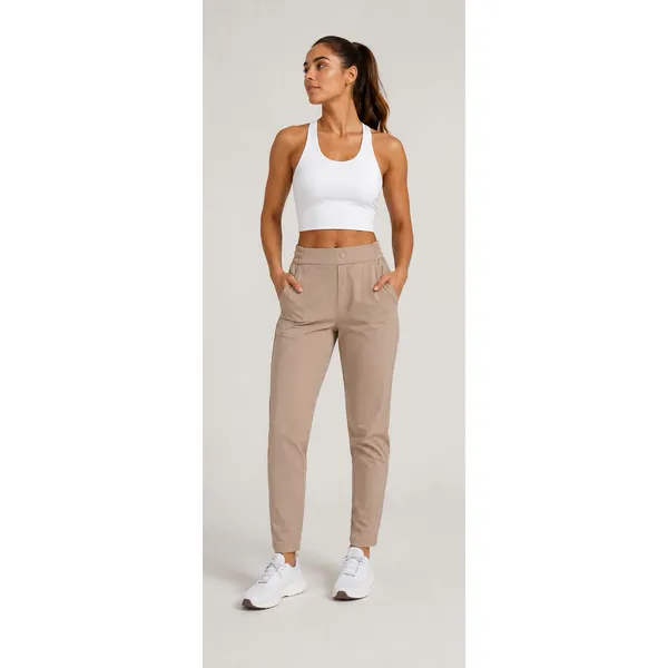 Zyia Active Athletic Pants Casual Khaki Joggers - Image 3