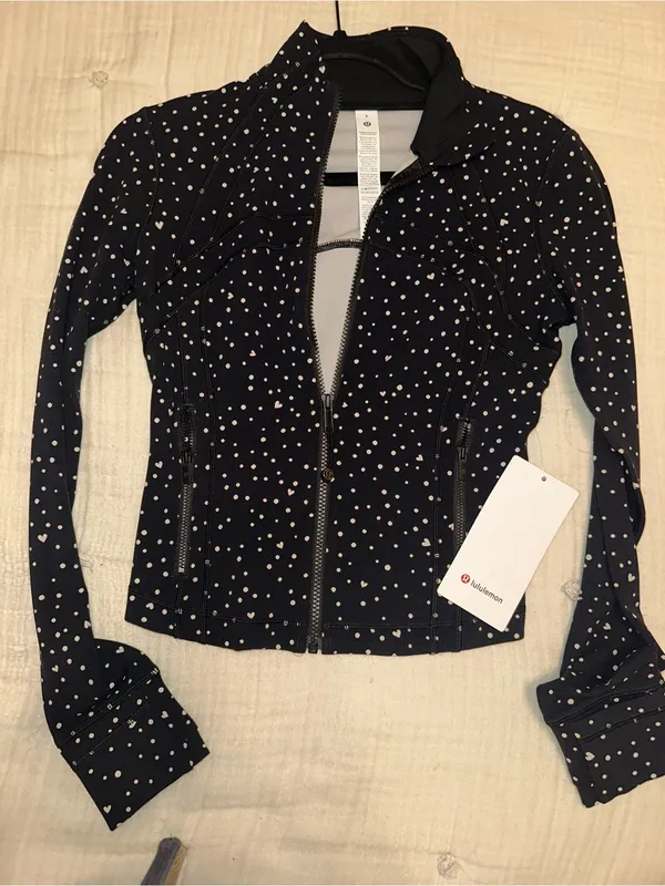 Lululemon Black & White Scattered Align Leggings Shorts & Define Jacket set 6 - Image 3