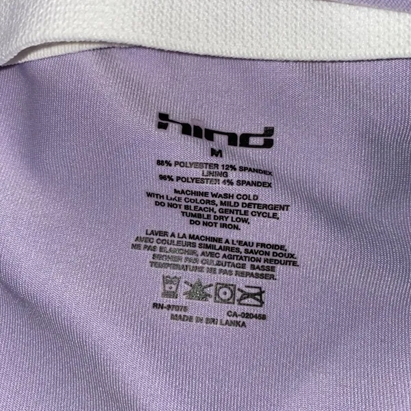 Hind Purple Lavender Motion Sensor Shelf Bra Tank Top (10326-LAV) Womens M NWT - Image 5