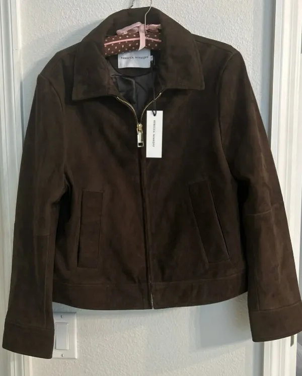 Rebecca Minkoff Genuine Suede Zip-Front Jacket-Brand New Rtl $495.00 - Image 3