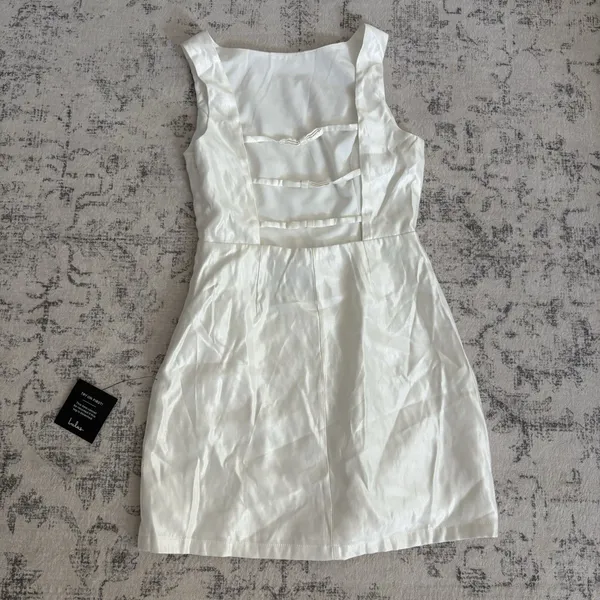 Lulus Sophisticated Selection White Sleeveless Backless Mini Dress Size Small - Image 5