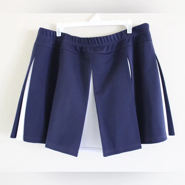 Navy Pleated Cheer Skirt Size 2X Blue - Image 4