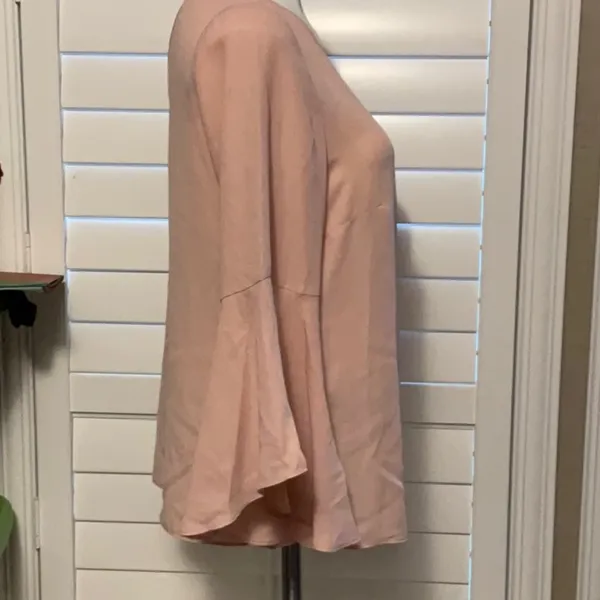 Counterparts Blush Pink V-Neck Blouse - Image 2