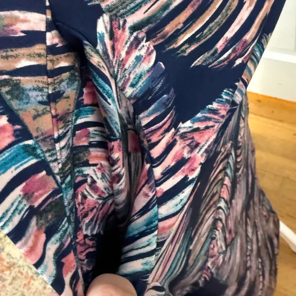 24Seven Comfort Maxi Dress 1X Beach Tropical Palm Coastal Resort Travel Lounge - Image 4