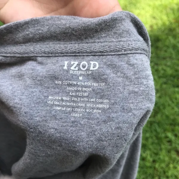 IZOD GREY QUARTER SNAP BUTTON UP LONG SLEEVE TOP - Image 4