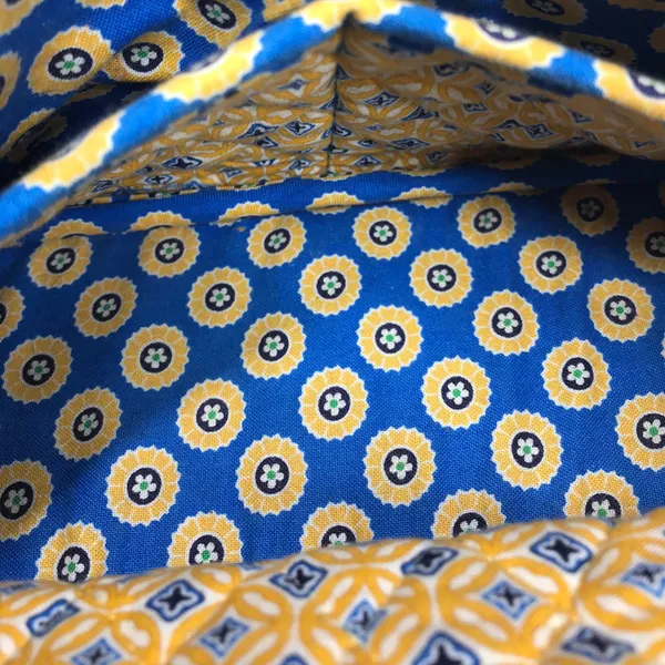 Vera Bradley Blue Tan Nylon Small Handbag - Image 8