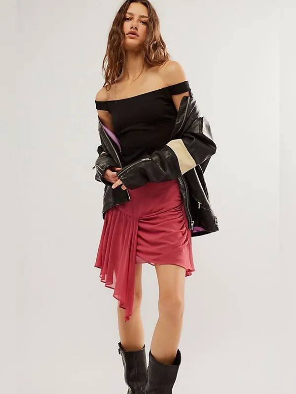 Free People Tattered Romance Mini Skirt Sz.8‎ NWT - Image 2
