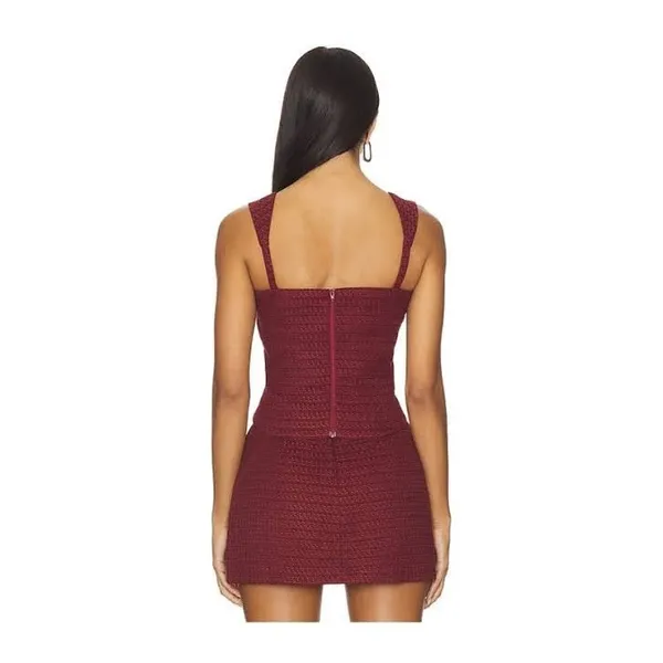 Amanda Uprichard Cerrone Tweed Top Russet XS NWT - Image 7