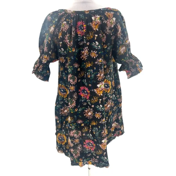 Natural Life Sienna Cotton Gauze Mini Floral Black‎ Dress XS/S - Image 4
