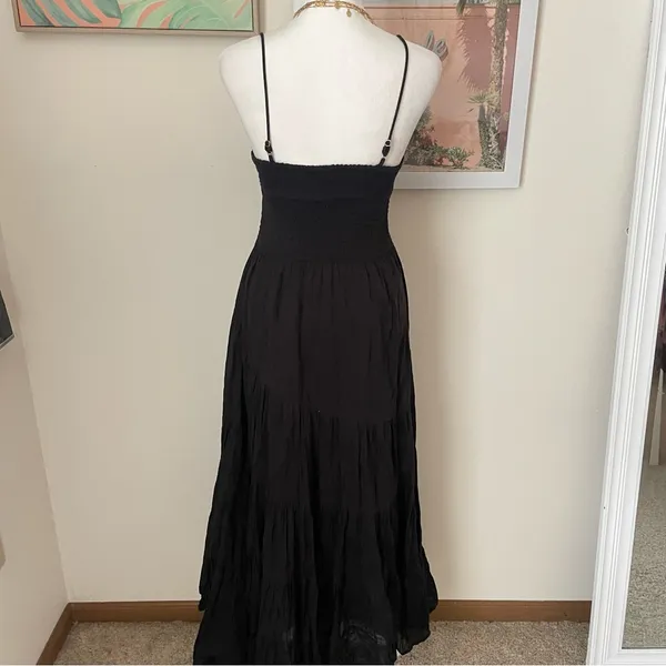 Free People Sundrenched Solid Maxi Dress in Black Size XS - Image 11