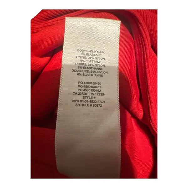 Aritzia Babaton Red Countour Ribbed Muscle Bodysuit, Large‎ - Image 6