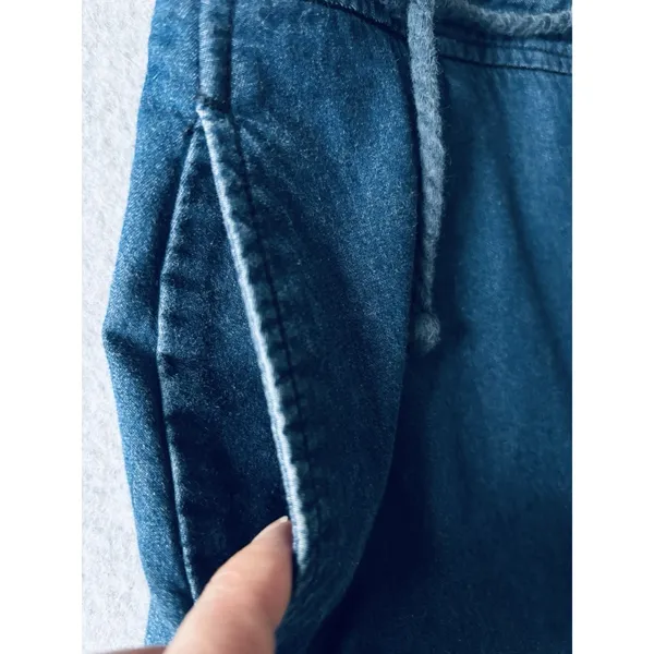 Dockers Dark Blue‎ Denim Jeans Skirt Skort Shorts Pockets Womens Size 8 - Image 3