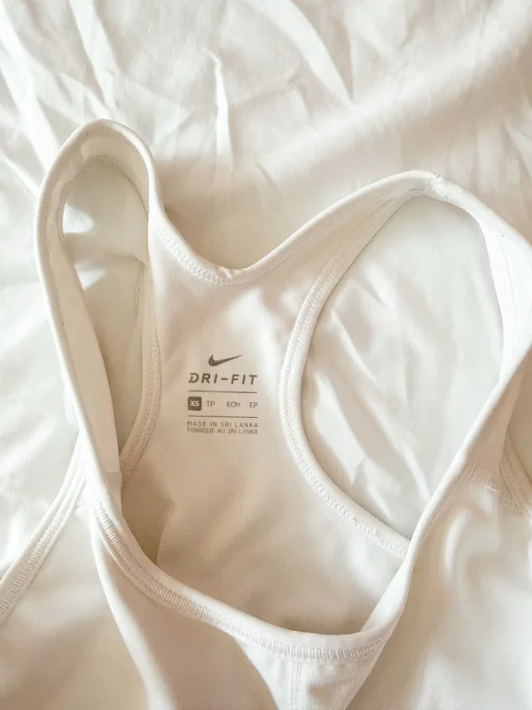 Nike White Gold And Silver Logo Sports Bra Size XS - Image 3
