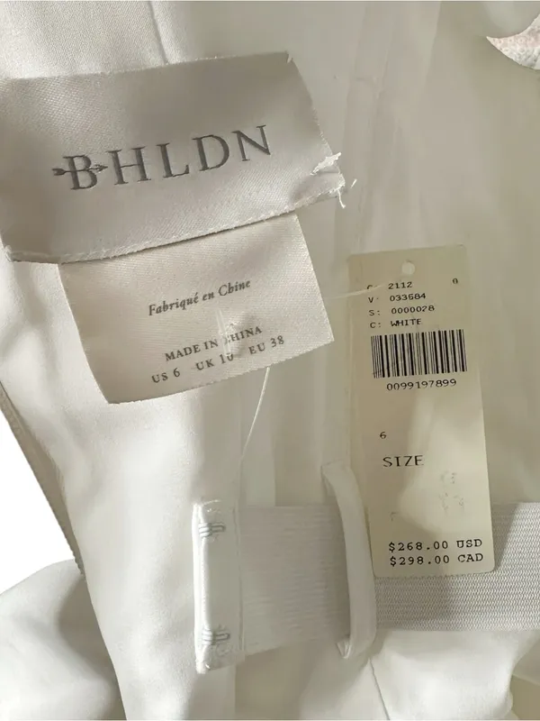 BHLDN Sleeveless Lace Corset Ruched A-Line Midi Dress, White, 6 (US) - Image 8