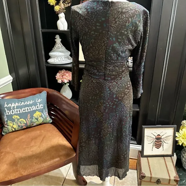 Kay Unger Leopard Print Multi Colored Dress Size 6 - Image 11