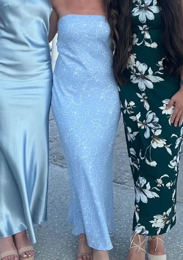 Grey bandit strapless maxi dress - Image 3