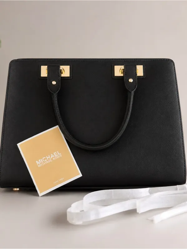 Michael Kors NEW Quinn Crossbody Satchel Black Saffiano Leather Bag Purse NWOT - Image 2