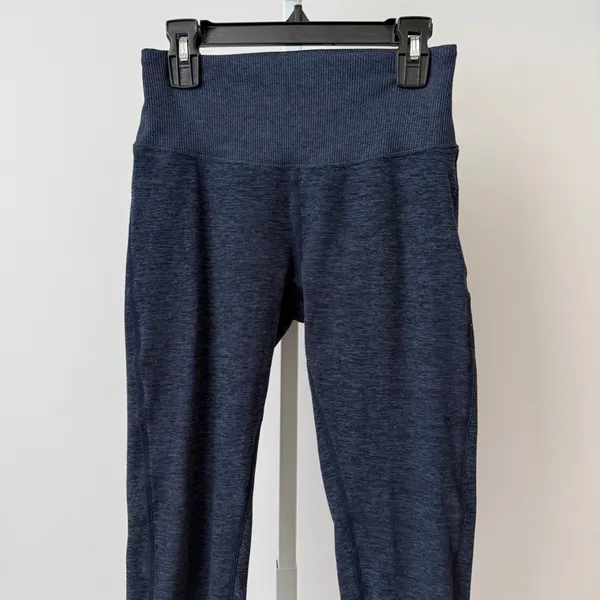 Alo Yoga sz XS High Waist Alosoft Lounge Leggings Navy Blue Heather Athleisure‎ - Image 2