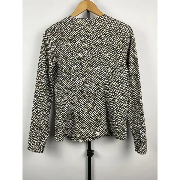 CAbi Cliffside Moto Jacket Abstract Multicolor Full Asymmetric Zip 5099 Size‎ M - Image 7